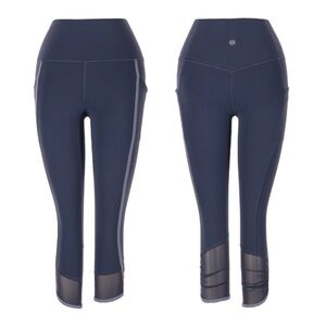 Athleta Salutation Stash Pocket II Capri Leggings 2X NWT PowerVita Mesh Workout